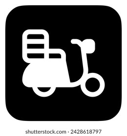 Editable delivery bike, scooter vector icon. Part of a big icon set family. Perfect for web and app interfaces, presentations, infographics, etc
