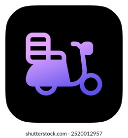 Editable delivery bike, scooter vector icon. Part of a big icon set family. Perfect for web and app interfaces, presentations, infographics, etc