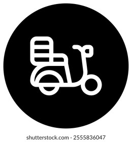 Editable delivery bike, scooter vector icon. Part of a big icon set family. Perfect for web and app interfaces, presentations, infographics, etc
