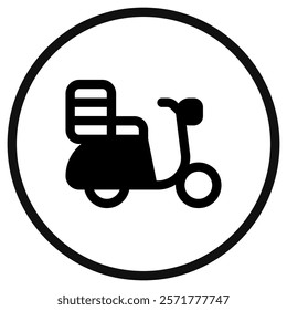 Editable delivery bike, scooter vector icon. Part of a big icon set family. Perfect for web and app interfaces, presentations, infographics, etc