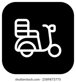 Editable delivery bike, scooter vector icon. Part of a big icon set family. Perfect for web and app interfaces, presentations, infographics, etc
