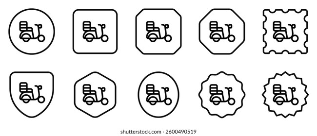 Editable delivery bike, scooter vector icon. Part of a big icon set family. Perfect for web and app interfaces, presentations, infographics, etc
