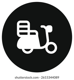 Editable delivery bike, scooter vector icon. Part of a big icon set family. Perfect for web and app interfaces, presentations, infographics, etc
