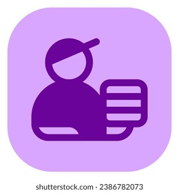 Editable delivery courier vector icon. Part of a big icon set family. Perfect for web and app interfaces, presentations, infographics, etc