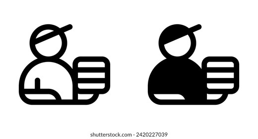 Editable delivery courier vector icon. Part of a big icon set family. Perfect for web and app interfaces, presentations, infographics, etc