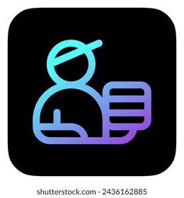 Editable delivery courier vector icon. Part of a big icon set family. Perfect for web and app interfaces, presentations, infographics, etc