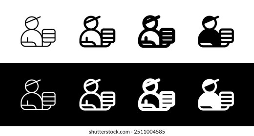 Editable delivery courier vector icon. Part of a big icon set family. Perfect for web and app interfaces, presentations, infographics, etc