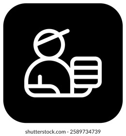 Editable delivery courier vector icon. Part of a big icon set family. Perfect for web and app interfaces, presentations, infographics, etc