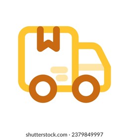 Editable delivery truck vector icon. Shipping, delivery, e-commerce, transport, logistics. Part of a big icon set family. Perfect for web and app interfaces, presentations, infographics, etc