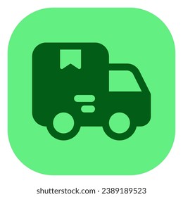 Icono de vector de camión de entrega editable. Envío, entrega, comercio electrónico, transporte, logística. Parte de una familia de iconos grandes. Perfecto para interfaces web y de aplicaciones, presentaciones, infografías, etc