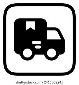 Editable delivery truck vector icon. Shipping, delivery, e-commerce, transport, logistics. Part of a big icon set family. Perfect for web and app interfaces, presentations, infographics, etc