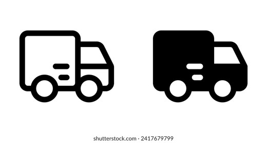 Editable delivery truck vector icon. Part of a big icon set family. Perfect for web and app interfaces, presentations, infographics, etc