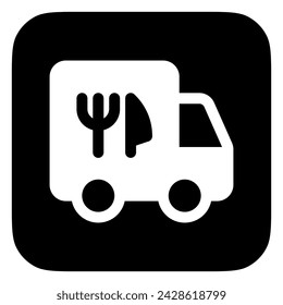 Icono de vector de camión de entrega editable. Parte de una gran familia de iconos. Perfecto para interfaces web y aplicaciones, presentaciones, infografías, etc