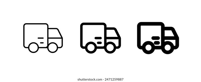 Editable delivery truck vector icon. Part of a big icon set family. Perfect for web and app interfaces, presentations, infographics, etc