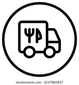 Icono de Vector de camión de entrega editable. Parte de una gran familia de iconos. Perfecto para interfaces de Web y App, presentaciones, infografías, etc