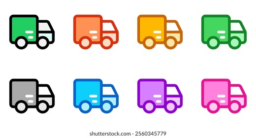 Editable delivery truck vector icon. Part of a big icon set family. Perfect for web and app interfaces, presentations, infographics, etc