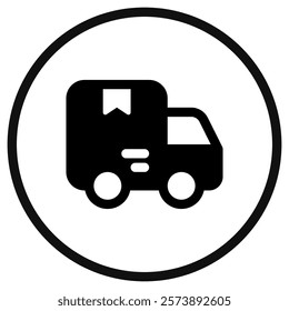 Editable delivery truck vector icon. Shipping, delivery, e-commerce, transport, logistics. Part of a big icon set family. Perfect for web and app interfaces, presentations, infographics, etc