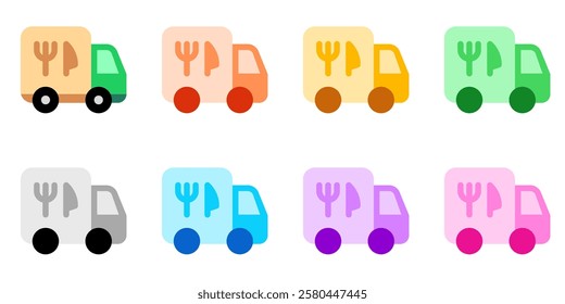 Editable delivery truck vector icon. Part of a big icon set family. Perfect for web and app interfaces, presentations, infographics, etc