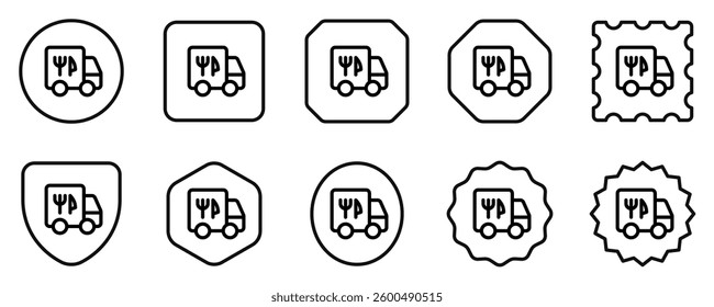Editable delivery truck vector icon. Part of a big icon set family. Perfect for web and app interfaces, presentations, infographics, etc
