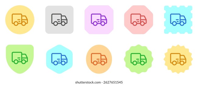 Icono de Vector de camión de entrega editable. Parte de una gran familia de iconos. Perfecto para interfaces de Web y App, presentaciones, infografías, etc