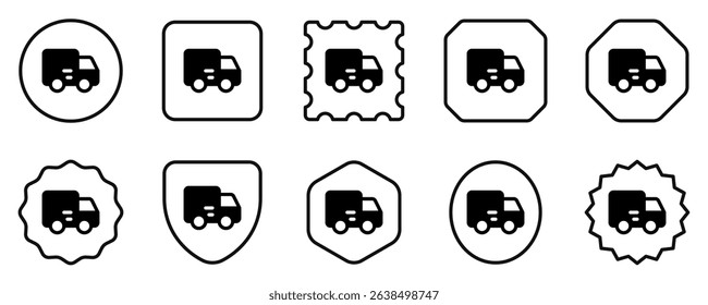 Editable delivery truck vector icon. Part of a big icon set family. Perfect for web and app interfaces, presentations, infographics, etc