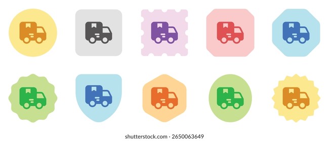 Editable delivery truck vector icon. Shipping, delivery, e-commerce, transport, logistics. Part of a big icon set family. Perfect for web and app interfaces, presentations, infographics, etc