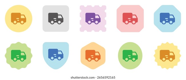 Icono de Vector de camión de entrega editable. Parte de una gran familia de iconos. Perfecto para interfaces de Web y App, presentaciones, infografías, etc
