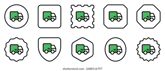 Editable delivery truck vector icon. Part of a big icon set family. Perfect for web and app interfaces, presentations, infographics, etc
