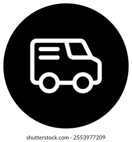 Editable delivery van vector icon. Vehicles, transportation, travel. Part of a big icon set family. Perfect for web and app interfaces, presentations, infographics, etc