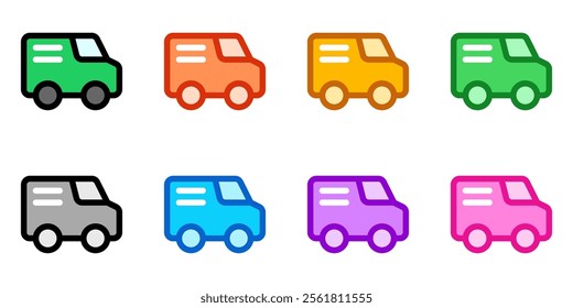 Editable delivery van vector icon. Vehicles, transportation, travel. Part of a big icon set family. Perfect for web and app interfaces, presentations, infographics, etc