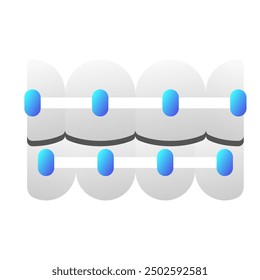 Editable dental braces vector icon. Dentistry, healthcare, medical. Part of a big icon set family. Perfect for web and app interfaces, presentations, infographics, etc