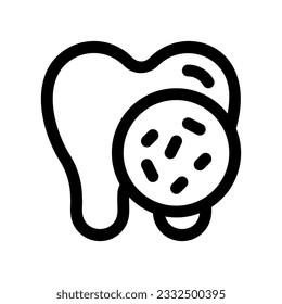 Icono de vector de chequeo dental editable. Odontología, salud, medicina. Parte de una familia de iconos grandes. Perfecto para interfaces web y de aplicaciones, presentaciones, infografías, etc