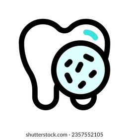 Icono de vector de chequeo dental editable. Odontología, salud, medicina. Parte de una familia de iconos grandes. Perfecto para interfaces web y de aplicaciones, presentaciones, infografías, etc
