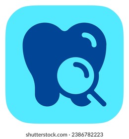 Icono de vector de chequeo dental editable. Odontología, salud, medicina. Parte de una familia de iconos grandes. Perfecto para interfaces web y de aplicaciones, presentaciones, infografías, etc