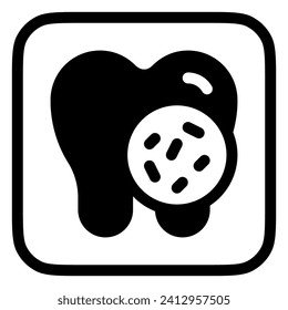 Icono de vector de chequeo dental editable. Odontología, salud, medicina. Parte de una familia de iconos grandes. Perfecto para interfaces web y de aplicaciones, presentaciones, infografías, etc
