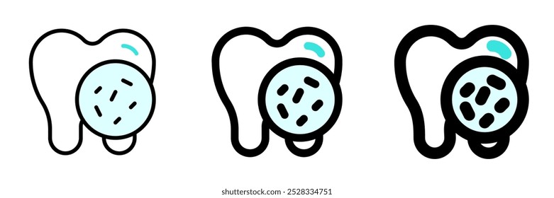 Ícone de vetor de verificação dentária editável. Odontologia, saúde, medicina. Parte de uma grande família de conjuntos de ícones. Perfeito para interfaces web e app, apresentações, infográficos, etc