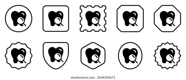 Icono de Vector de chequeo dental editable. Odontología, sanidad, medicina. Parte de una gran familia de iconos. Perfecto para interfaces de Web y App, presentaciones, infografías, etc