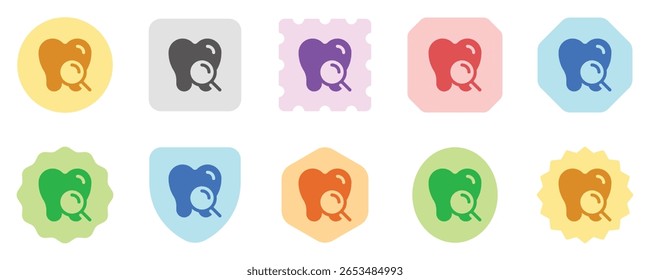 Icono de Vector de chequeo dental editable. Odontología, sanidad, medicina. Parte de una gran familia de iconos. Perfecto para interfaces de Web y App, presentaciones, infografías, etc