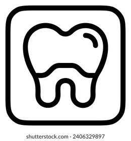Icono de vector de corona dental editable. Odontología, salud, medicina. Parte de una familia de iconos grandes. Perfecto para interfaces web y de aplicaciones, presentaciones, infografías, etc