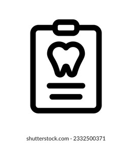 Editable dental health record vector icon. Dentistry, healthcare, medical. Part of a big icon set family. Perfect for web and app interfaces, presentations, infographics, etc