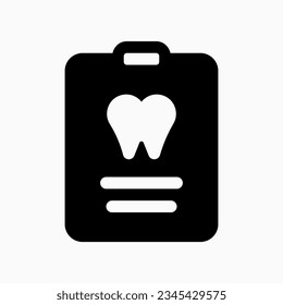 Editable dental health record vector icon. Dentistry, healthcare, medical. Part of a big icon set family. Perfect for web and app interfaces, presentations, infographics, etc