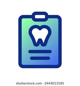 Editable dental health record vector icon. Dentistry, healthcare, medical. Part of a big icon set family. Perfect for web and app interfaces, presentations, infographics, etc