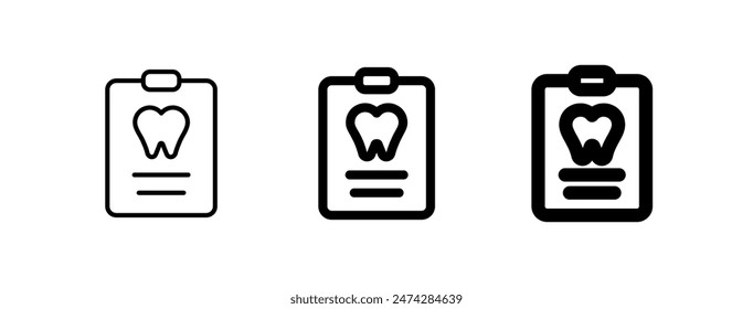 Editable dental health record vector icon. Dentistry, healthcare, medical. Part of a big icon set family. Perfect for web and app interfaces, presentations, infographics, etc