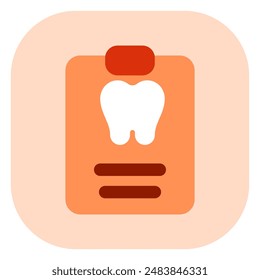 Icono de Vector de registro de salud dental editable. Odontología, salud, medicina. Parte de una gran familia de iconos. Perfecto para interfaces de Web y App, presentaciones, infografías, etc