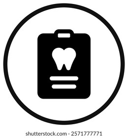 Editable dental health record vector icon. Dentistry, healthcare, medical. Part of a big icon set family. Perfect for web and app interfaces, presentations, infographics, etc