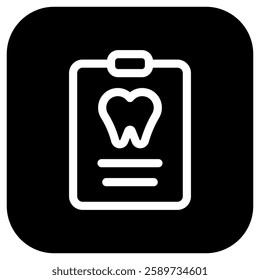 Editable dental health record vector icon. Dentistry, healthcare, medical. Part of a big icon set family. Perfect for web and app interfaces, presentations, infographics, etc