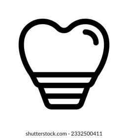 Editable dental implant vector icon. Dentistry, healthcare, medical. Part of a big icon set family. Perfect for web and app interfaces, presentations, infographics, etc