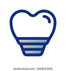 Editable dental implant vector icon. Dentistry, healthcare, medical. Part of a big icon set family. Perfect for web and app interfaces, presentations, infographics, etc