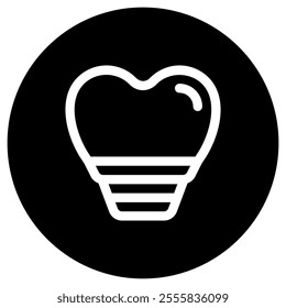 Editable dental implant vector icon. Dentistry, healthcare, medical. Part of a big icon set family. Perfect for web and app interfaces, presentations, infographics, etc