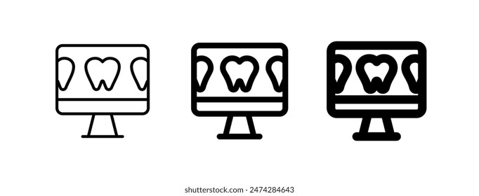 Icono de Vector de información dental editable. Odontología, salud, medicina. Parte de una gran familia de iconos. Perfecto para interfaces de Web y App, presentaciones, infografías, etc